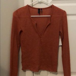 Rusty Orange Urban Outfitters XS Never Worn Top
